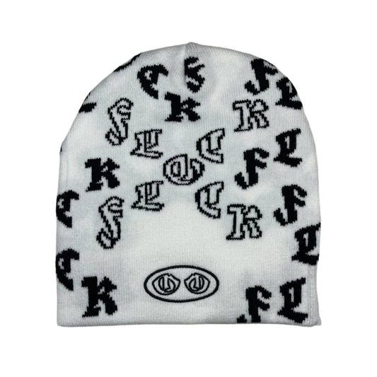 FLOCKY "XRAY" WHITE BEANIE